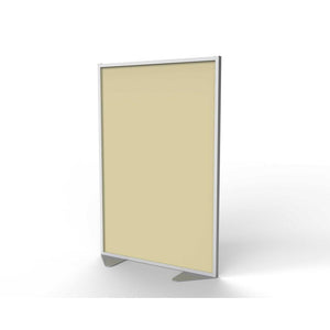 Ghent Floor Partition with Aluminum Frame and Full Panel Infill, Carmel Vinyl, 72''H x 48''W