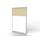 Ghent Floor Partition with Aluminum Frame and 2 Split Panel Infill, Porcelain and Carmel Vinyl, 72''H x 48''W