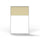 Ghent Floor Partition with Aluminum Frame and 2 Split Panel Infill, Porcelain and Carmel Vinyl, 72''H x 48''W