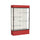 Spirit  48''W x 80''H x 16''D  Lighted Floor Case, Plaque Back, Dk. Bronze Finish, Red Base and Top - Waddell