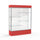 Spirit  60''W x 80''H x 16''D  Lighted Floor Case, White Back, Satin Finish, Red Base and Top - Waddell