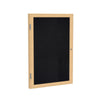 36''x24'' 1-Dr Wood Fr Oak Finish Enclsd Recycled Rubber Bulletin Board - Black - Ghent