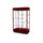 Heritage 48''W x 70''H x 18''D Floor Case, Mirror Back, Hardwood Cordovan Finish w/ Lighted Cornice - Waddell
