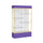 Spirit  48''W x 80''H x 16''D  Lighted Floor Case, White Back, Champagne Finish, Purple Base and Top - Waddell