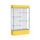 Spirit  48''W x 80''H x 16''D  Lighted Floor Case, White Back, Satin Finish, Goldenrod Base and Top - Waddell