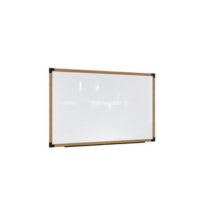 Ghent Prest Wall Whiteboard, Magnetic, Natural Oak Frame, 3'H x 6'W