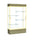 Reliant   48''W x 80''H x 16''D  Lighted Floor Case, White Back, Champagne Finish,  Driftwood Base - Waddell