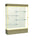 Reliant   60''W x 80''H x 16''D  Lighted Floor Case, Plaque Back, Champagne Finish,  Driftwood Base - Waddell