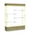 Reliant   60''W x 80''H x 16''D  Lighted Floor Case, White Back, Champagne Finish,  Driftwood Base - Waddell