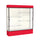 Spirit  72''W x 80''H x 16''D  Lighted Floor Case, Plaque Back, Dk. Bronze Finish, Red Base and Top - Waddell
