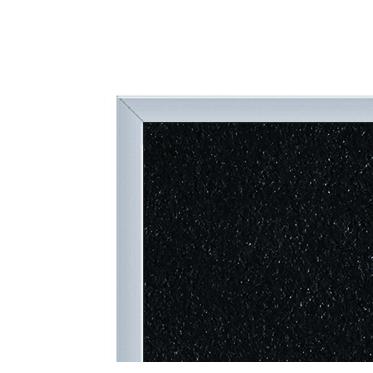 36.0''x46.5'' Aluminum Frame Recycled Rubber Bulletin Board - Black - Ghent
