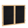 36''x60'' 2-Dr Wood Fr Oak Finish Enclsd Recycled Rubber Bulletin Board - Black - Ghent