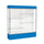 Spirit  72''W x 80''H x 16''D  Lighted Floor Case, White Back, Satin Finish, Royal Blue Base and Top - Waddell