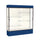 Spirit  72''W x 80''H x 16''D  Lighted Floor Case, Plaque Back, Dk. Bronze Finish, Navy Base and Top - Waddell