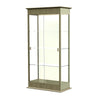 Varsity  36''W x 77''H x 18''D  Lighted Floor Case, Sliding Doors, Plaque Back, Driftwood Oak Finish - Waddell