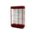 Heritage  48''W x 76''H x 18''D  Floor Case, Plaque Back, Hardwood Cordovan Finish w/ Lighted Cornice - Waddell