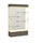 Reliant   48''W x 80''H x 16''D  Lighted Floor Case, Plaque Back, Champagne Finish,  Walnut Vinyl Base - Waddell