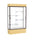 Reliant   48''W x 80''H x 16''D  Lighted Floor Case, White Back, Dk. Bronze Finish,  Lt. Oak Vinyl Base - Waddell