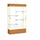 Reliant   48''W x 80''H x 16''D  Lighted Floor Case, White Back, Champagne Finish,  Carmel Oak Base - Waddell