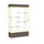 Reliant   48''W x 80''H x 16''D  Lighted Floor Case, White Back, Champagne Finish,  Walnut Vinyl Base - Waddell