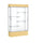 Reliant   48''W x 80''H x 16''D  Lighted Floor Case, White Back, Satin Finish,  Lt. Oak Vinyl Base - Waddell