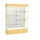 Reliant   60''W x 80''H x 16''D  Lighted Floor Case, Plaque Back, Champagne Finish,  Lt. Oak Vinyl Base - Waddell