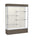 Reliant   60''W x 80''H x 16''D  Lighted Floor Case, Plaque Back, Satin Finish,  Walnut Vinyl Base - Waddell