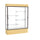 Reliant   60''W x 80''H x 16''D  Lighted Floor Case, White Back, Dk. Bronze Finish,  Lt. Oak Vinyl Base - Waddell