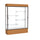 Reliant   60''W x 80''H x 16''D  Lighted Floor Case, White Back, Dk. Bronze Finish,  Carmel Oak Base - Waddell
