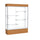 Reliant   60''W x 80''H x 16''D  Lighted Floor Case, White Back, Satin Finish,  Carmel Oak Base - Waddell