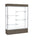 Reliant   60''W x 80''H x 16''D  Lighted Floor Case, White Back, Satin Finish,  Walnut Vinyl Base - Waddell