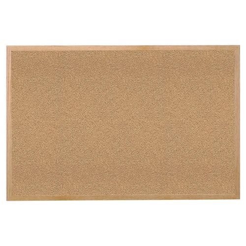 Ghent Natural Cork Bulletin Board with Wood Frame, 4'H x 12'W