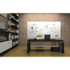 Ghent Aria 8'H x 4'W Magnetic Glass White Board, Blue Surface, Vertical, 4 Rare Earth Magnets, 4 Markers and Eraser
