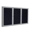 48''x72'' 3-Dr Satin Alum Fr Enclosed Recycled Rubber Bulletin Board - Confetti - Ghent