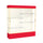 Spirit  72''W x 80''H x 16''D  Lighted Floor Case, Plaque Back, Champagne Finish, Red Base and Top - Waddell
