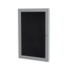 36''x36'' 1-Dr Satin Alum Fr Enclosed Recycled Rubber Bulletin Board - Black - Ghent