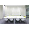 Ghent 4'x5' Harmony Frosted Glassboard - Radius Corners - 4 Markers and Eraser