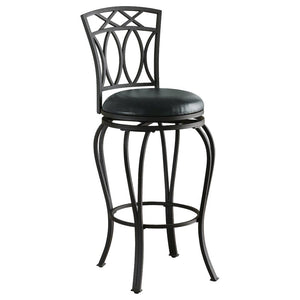 Adamsville Upholstered Swivel Bar Stool Black - Coaster Co. of America