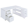 Yvette 60-inch 3-drawer L-Shape Computer Desk White - Coaster Co. of America