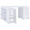 Yvette 60-inch 3-drawer L-Shape Computer Desk White - Coaster Co. of America