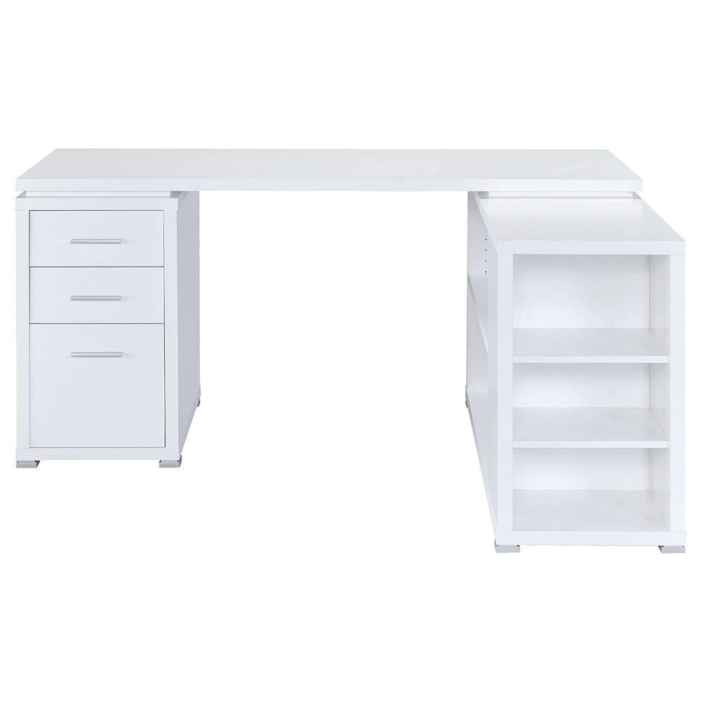Yvette 60-inch 3-drawer L-Shape Computer Desk White - Coaster Co. of America