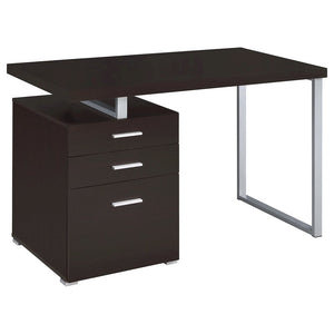 Brennan 47-inch 3-drawer Office Computer Desk Cappuccino - Coaster Co. of America