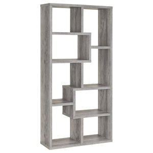 Theo 71-inch 6-shelf Bookshelf Grey Driftwood - Coaster Co. of America