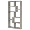 Theo 71-inch 6-shelf Bookshelf Grey Driftwood - Coaster Co. of America