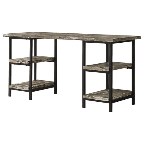 Kemper 59-inch 4-shelf Writing Desk Weathered Brown - Coaster Co. of America