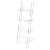 Amaturo 72-inch 4-shelf Acrylic Ladder Bookshelf Clear - Coaster Co. of America