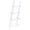 Amaturo 72-inch 4-shelf Acrylic Ladder Bookshelf Clear - Coaster Co. of America