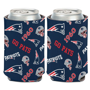 New England Patriots Can Cooler Scatterprint Design - WinCraft