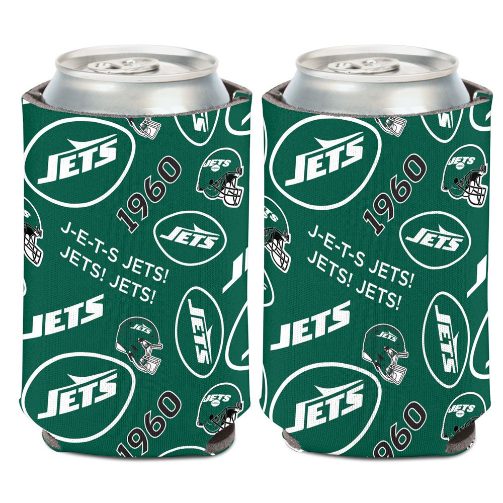 New York Jets Can Cooler Scatterprint Design - WinCraft