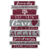 Texas A&M Aggies Sign 11x17 Wood Family Word - WinCraft
